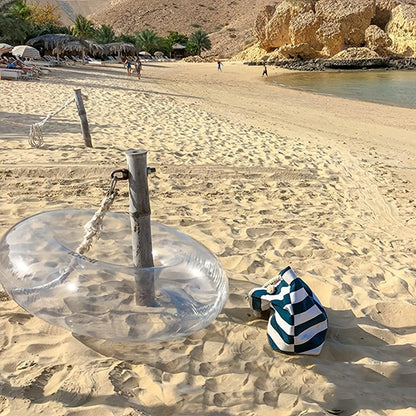 Deluxe Transparent Round Swim Ring for Adults - Durable, Thickened, Uncharged, PVC Swimming Circle with Enhanced Buoyancy - Suitable for Ages 14 and Up, Perfect Beach and Pool Accessory for Summer Fun