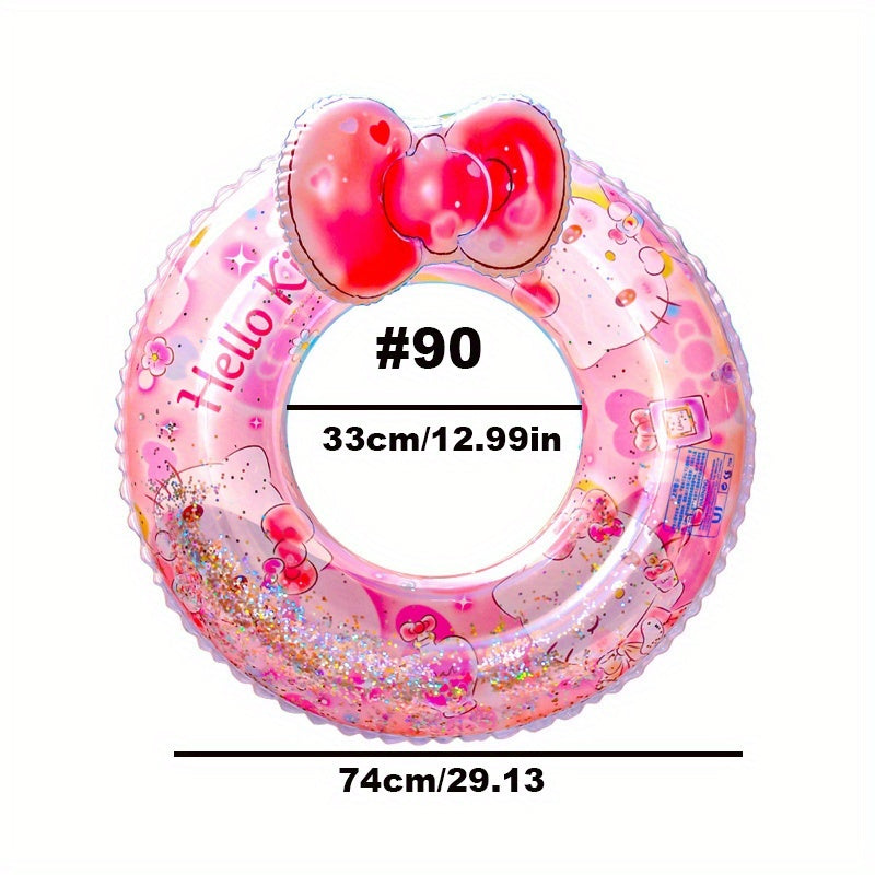 Sanrio Cartoon Inflatable Swimming Ring, Four Styles Available, Durable PVC Material, Perfect For Outdoor Pools, Beaches, Parties -- Holiday Gifts, Outdoor Swimming Accessories, Vibrant Pool Floats