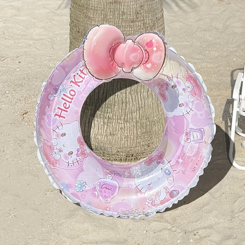 Sanrio Cartoon Inflatable Swimming Ring, Four Styles Available, Durable PVC Material, Perfect For Outdoor Pools, Beaches, Parties -- Holiday Gifts, Outdoor Swimming Accessories, Vibrant Pool Floats