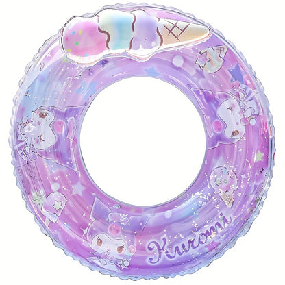 Sanrio Cartoon Inflatable Swimming Ring, Four Styles Available, Durable PVC Material, Perfect For Outdoor Pools, Beaches, Parties -- Holiday Gifts, Outdoor Swimming Accessories, Vibrant Pool Floats