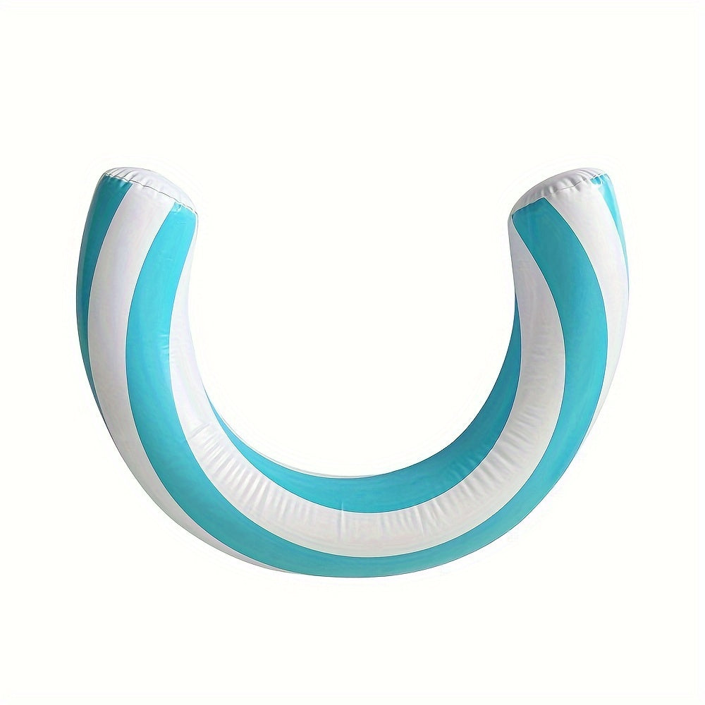 Adult Inflatable Swimming Ring - Durable PVC, Blue, Perfect for Pool Parties & Outdoor Fun